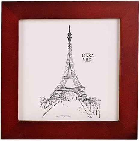 Amazon Co Jp Bverionant フォトフレーム 正方形 写真たて 方形 木製 フレーム 欧風デコレーション 真四角 木製写真立て 写真入れ 四角形 木製フォトフレーム フォト おしゃれ 記念写真 ウッド 写真フレーム ダークレッド 7 Inch ホーム キッチン