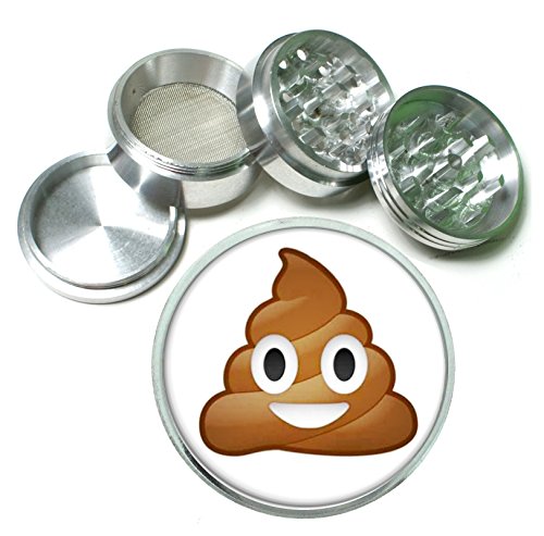 Poop Emoji Funny 4 Pc. Aluminum Tobacco Spice Herb Grinder