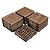 Yaheetech 27PCS Deck Tiles Interlocking Wood Composite Decking Flooring Patio Pavers Tiles Solid Wood and Plastic Indoor Outdoor 12 x 12" Brown