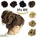 Haironline Scrunchie Scrunchy Bun Up Do Hair piece Hair Ribbon Ponytail Extensions Wavy Curly DARK BROWN MIX LIGHT AUBURN