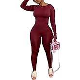 Women's 2 Piece Outfits Track Suits Long Sleeve Top Jogger Legging Pants Workout Sets for women