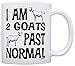 ThisWear Goat Farmer Gifts I Am 2 Goats Past Normal Goat Farm Pet Pygmy Goat Gift 11oz Ceramic Coffee Mug with Handle