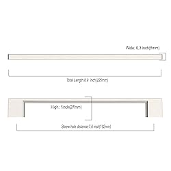 Asidrama 10 Pack 7.5 Inch(192mm) Brushed Satin