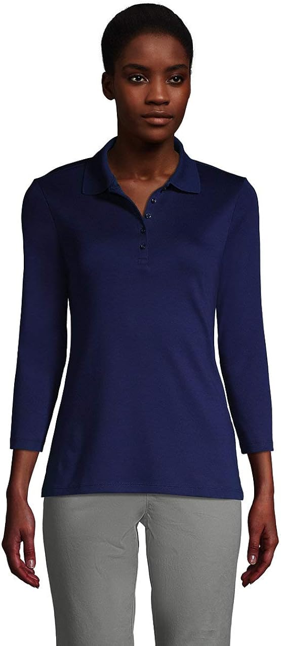 Lands End Womens Supima Cotton 3/4 