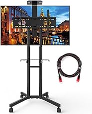 Suptek Universal TV Cart For LCD LED Plasma Flat Panel Stand Mount With Wheels Mobile And Adjustble Shelf And Curved Displays For 32 to 60 Inch (ML5073 )