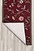 Ottomanson Ottohome Collection Floral Garden Design Modern Runner Rug with Non-Skid (Non-Slip) Rubber Backing (20
