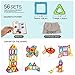 idoot Magnetic Blocks Building Set for Kids, Magnetic Tiles Educational Building Construction Toys for Boys & Girls with Storage Bag - 56Pcs