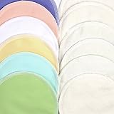 Organic Bamboo Nursing Pads (12 Pack) Including Signature Travel & Laundry Bag - Reusable & Washable, Soft & Hypoallergenic Breastfeeding Pads 4.7in (12cm)