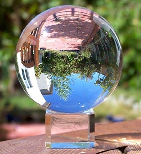 UHMei Stand Crystal Ball Art Decor K9 Crystal Prop for Photography Decoration (60mm)