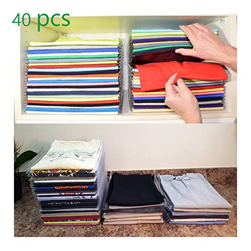 Ruiqimao 40 Packs T Shirt Organizer Clothing Dividers Closet