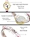 Top Plaza Womens Girls Fashion Cute Analog Quartz Wrist Watch Beautiful Cartoon Cat Pattern Gold Case Flowers Leather Strap Dress Watch - Pink