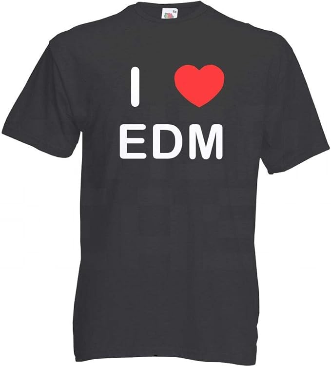 BadgeBeast.co.uk I Love EDM T Shirt Amazon.co.uk Clothing