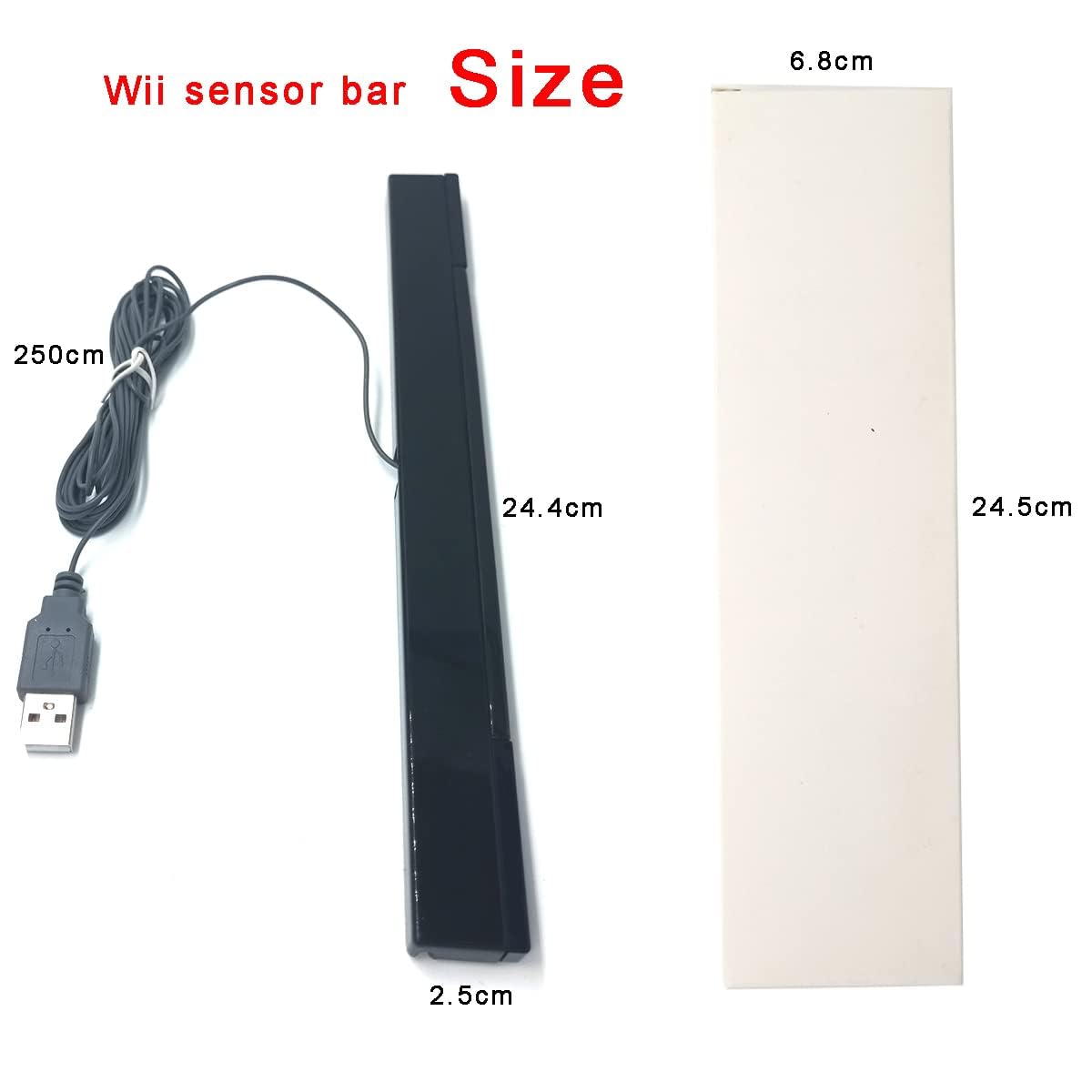 Otakulicious Wii Sensor Bar USB for Wii U Motion Dolphin Bar for Nintendo Console