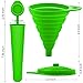 Popsicle Molds with Collapsible Funnel, SENHAI 8 Packs Silicone Ice Pop Ice Cream Makers with Attached Lids, Packed with 1 Green Foldable Funnel