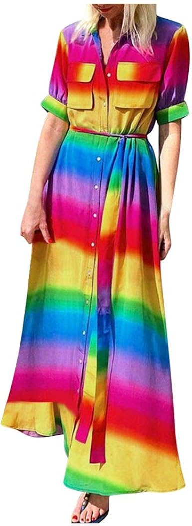 rainbow tie dye maxi dress