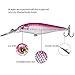 Shelure Minnow Fishing Lures for Bass Trout Sinking Crankbaits Jerkbaits Saltwater Hard Lure (A2 Series)