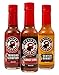 Cranky Rooster Gourmet, EXTRA Hot Sauce Gift Set – Trinidad Scorpion, Scotch Bonnet & Ghost Chili Crushed Pepper Sauces (Set of 3)