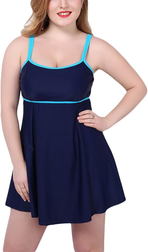 ZongSen Women Solid Color One Piece Swimsuit Swimwear Ladies Swimming Costume Skirt Amazon.co