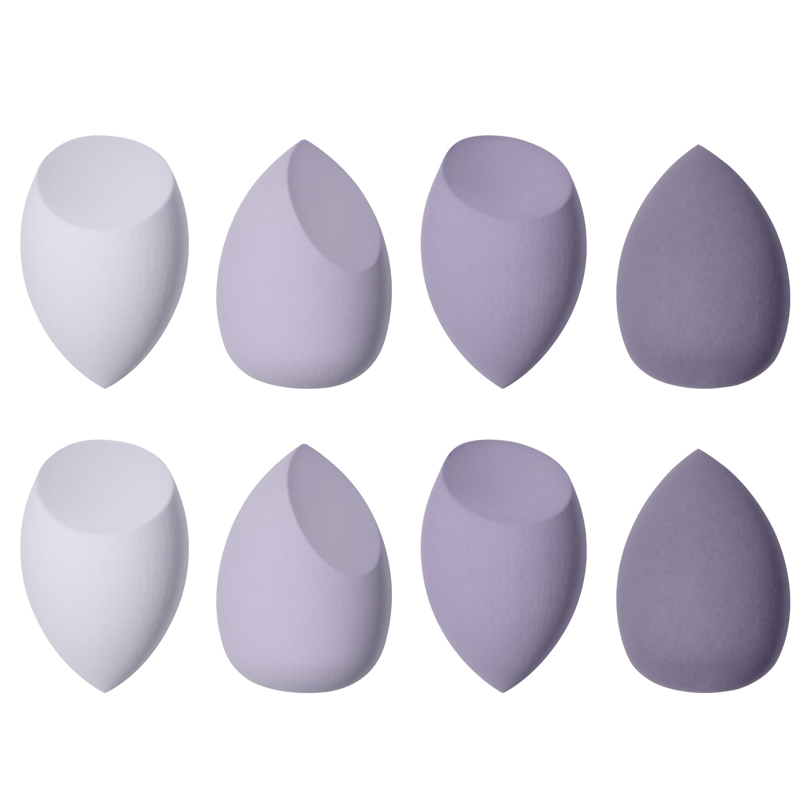 Carehabi Makeup Sponge, 8 Pieces Beauty Blender for Foundations, Powder Liquids etc., Face Sponge in 3 Shapes (Purple) — image 1