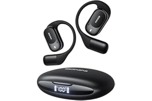 Eonini Open Ear Headphones Wireless Bluetooth Earbuds – 40H Playtime, Deep Bass, IPX5 Waterproof Over Ear Headphones, Secure Fit for Glasses, Wireless Earbuds with Mic for Running/Gym