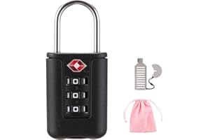 EASTDEER TSA Approved Luggage Locks - Combo Locks with Code (Black)
