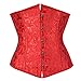 Zhitunemi Women's Lace Up Boned Jacquard Brocade Waist Training Underbust Corset Corset