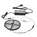 LUMINOSUM LED Light Strip Warm White Kit Dimmable, 16.4ft SMD5050 300LEDs Waterproof, with RF Dimmer Controller and DC 12V 5A Power Adapter