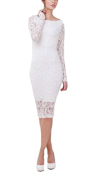 white midi evening dress