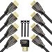HDMI Cable 3ft HDMI Cord with 24K Gold-Plated, 90 Degree HDMI Adapter & Cable Ties, 4K HDMI Cable High Speed for Ethernet, PS4, 1080P, Xbox One, 3D, PC-4 Pack by PERLESMITH primary