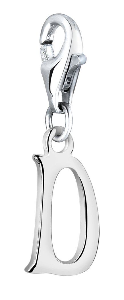 Nenalina Charm Letter D Pendant, for All Brands of Charm Bracelets and Necklaces, Made of 925 Sterling Silver, 713233-000