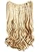 V-Shaped Hair Extensions One Piece U part Synthetic Straight Curly Wave Clips in Hairpiecethumb 4