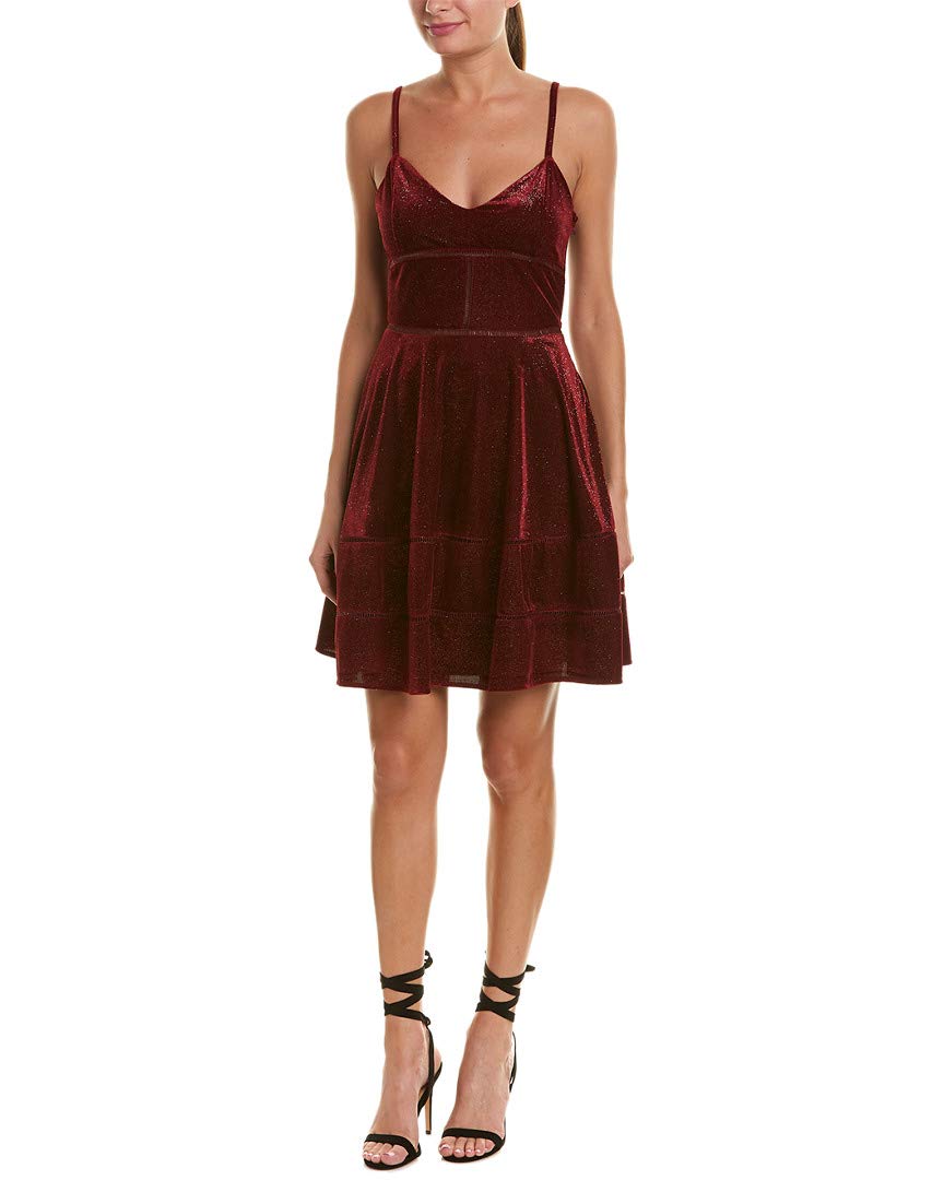 Romeo & Juliet Couture Womens Ribbed ALine Dress, M, Red