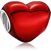 Alstade Birthday Fashion Love Heart Dangle Charm 925 Sterling Silver Charms fits Bracelets and Necklace Pendant Bead Charms Jewelry Present for Women Family Friends