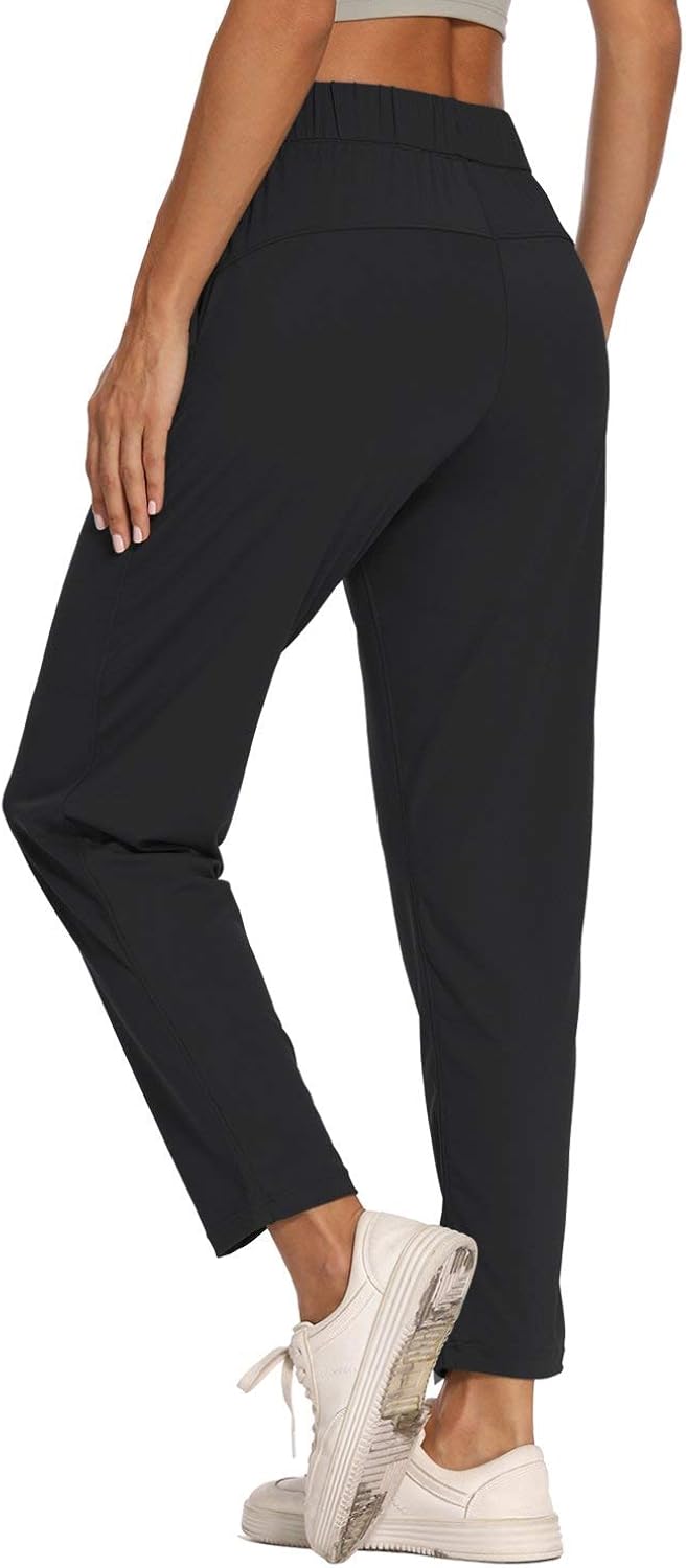 Willit Women's Lounge Sweatpants Golf Travel Pants 7/8 Casual Joggers Stretch Comfy On The Fly Pants: Clothing