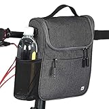 RAYSUN Bicycle Handlebar Bag with Waterproof Cover – Messenger Bag with Handle Fits 10″ Tablet 5L Large Capacity.