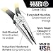 Klein Tools D203-8NCR Long Nose Side-Cutter Strip/Crimp Pliers, Induction Hardened and Heavier For Increased Cutting Power, 8-Inch