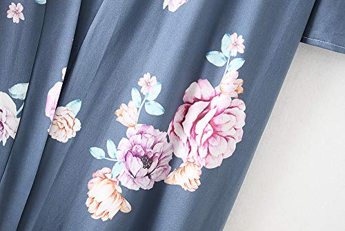 XOWRTE Cardigan Women Long Sleeve Autumn Outerwear Kimono Oversized Shawl Deep-V Blouse Jacket Print Bohemia Coat - Thumbnail 4