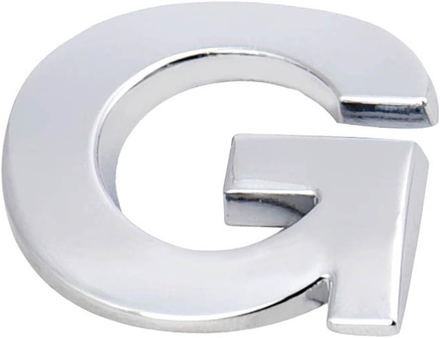 erthome Silver 26 English Letters 3D DIY Metallic Sticker Car Emblem Badge Decal Alphabet Mural Home Decor (G)