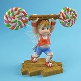 My Little Kitchen Fairies from Enesco Girl Lifting Lollipop Weight Figurine 4.25 IN
