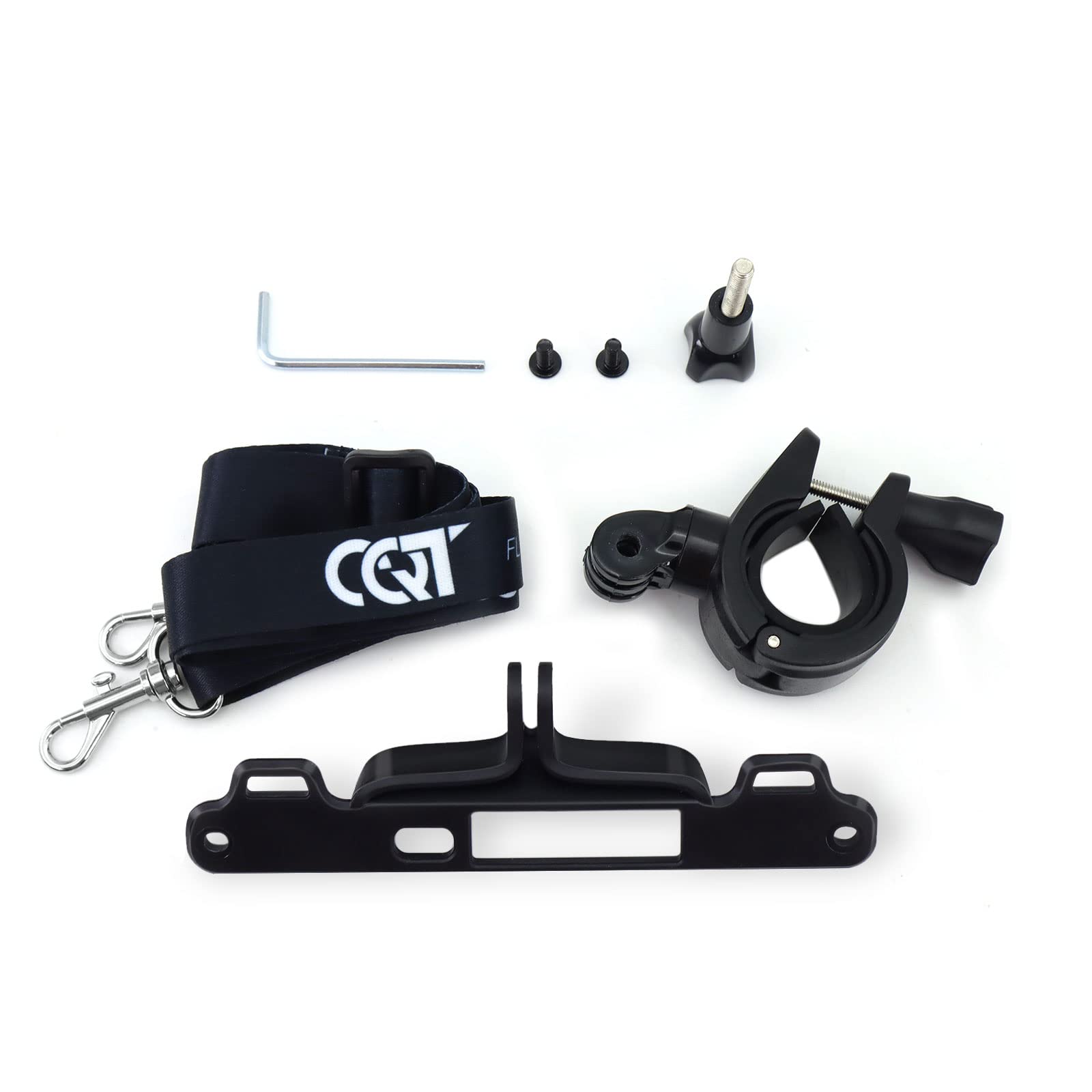 Hensych for Mini 3 Pro RC Smart Controller Bike Clip Bicycle Bracket Monitor Holder Handle Clamp Mount with Expansion Clip and Neck Strap for Bicycles/Motorcycles[Handle Diameter within 20-30mm]，Black