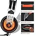 SADES A7 7 7.1 Surround Sound Stereo Gaming Headset USB LED MIC Vibration Headphone PC MAC(Black&Orange)thumb 2