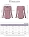 Vinmatto Women's Long Sleeve Scoop Neck Pleated Tunic Shirt(M,C-Wine Red)
