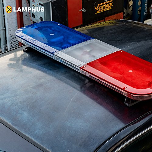 LAMPHUS SolarBlast Full-Size LED Light Bar Center Cover [Fits All Sizes] [Local Regulation Compliant] [Clear] For Emergency Law Enforcement Construction Vehicles