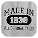 80th Birthday Party Supplies Made in 1945 All Original Parts Unisex T-Shirt XL Ash