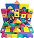 EWONDERWORLD Non-Toxic 100 Piece Non-Recycled Quality Foam Wonder Blocks for Children: Soft, Quality, Waterproof, Bright Safe & Quiet