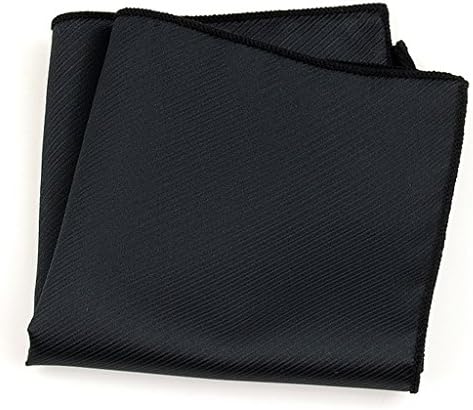 Handkerchiefs LXF Pocket Square Men's Suits Accessories Chestpiece Banquet Marry Business Red Black(24 * 24cm) (Color : Black)