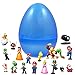 Coolinko 1 Jumbo Mario Toy Filled Plastic Easter Egg - 18 Assorted Characters Inside - Durable 8 Inch Easter Egg Hunt Party Favor Toy Pack
