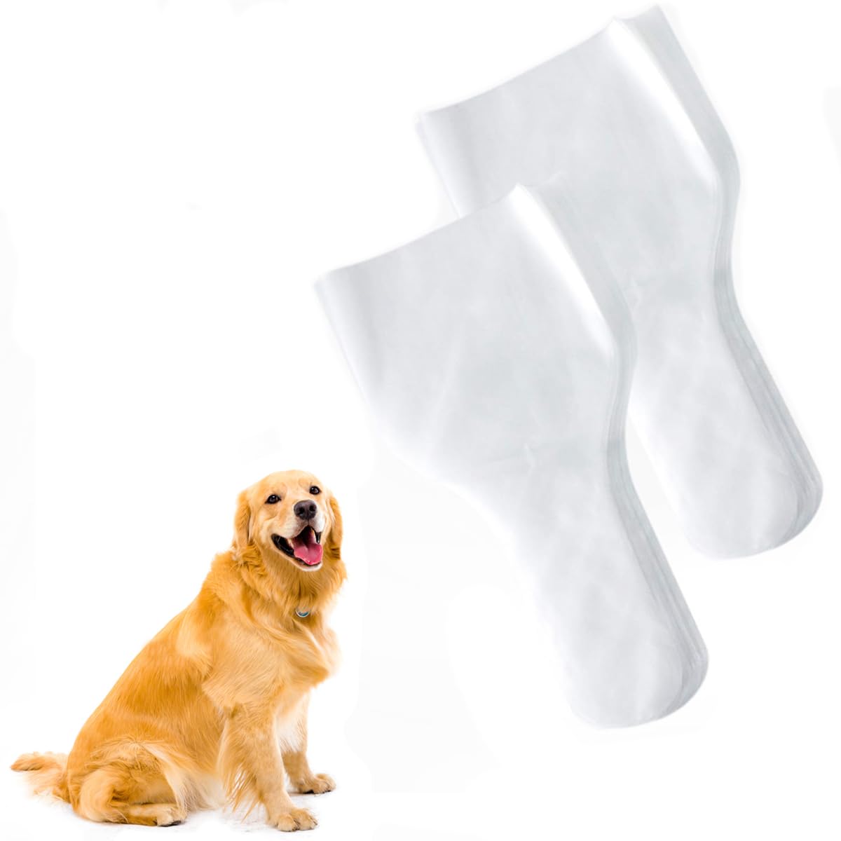 BIPY 50PCS Canine Semen Collection Bag Disposable Dog Artificial Insemination Sleeves Collection Cones Canine Next Generation Transparent Carry Bag for All Kinds of Pets Next Generation — image 1