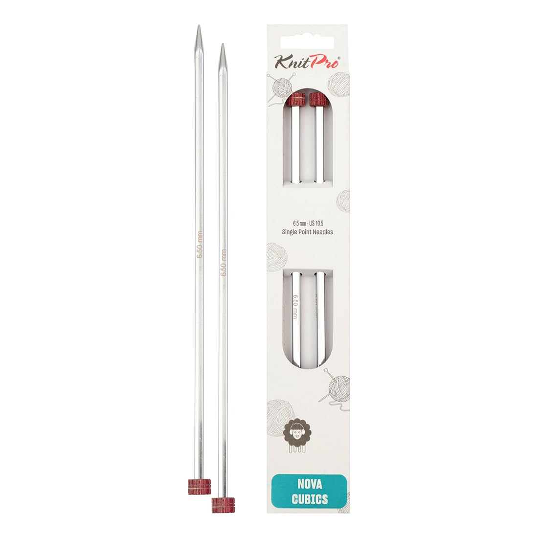 KnitPro Nova Cubics Single Pointed Needles 14" (35cm) | 6.50mm