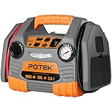 POTEK Car Jump Starter with 150 PSI Tire Inflator/Air compressor,1000 Peak/500 Instant Amps with USB Port to Charge Iphone ,IPad, Kindle